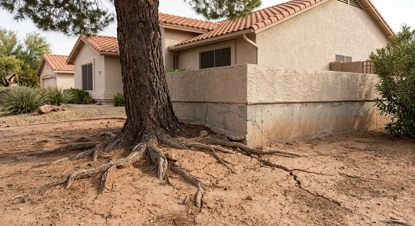 Root-Compromised Pine Removed Before Foundation Damage