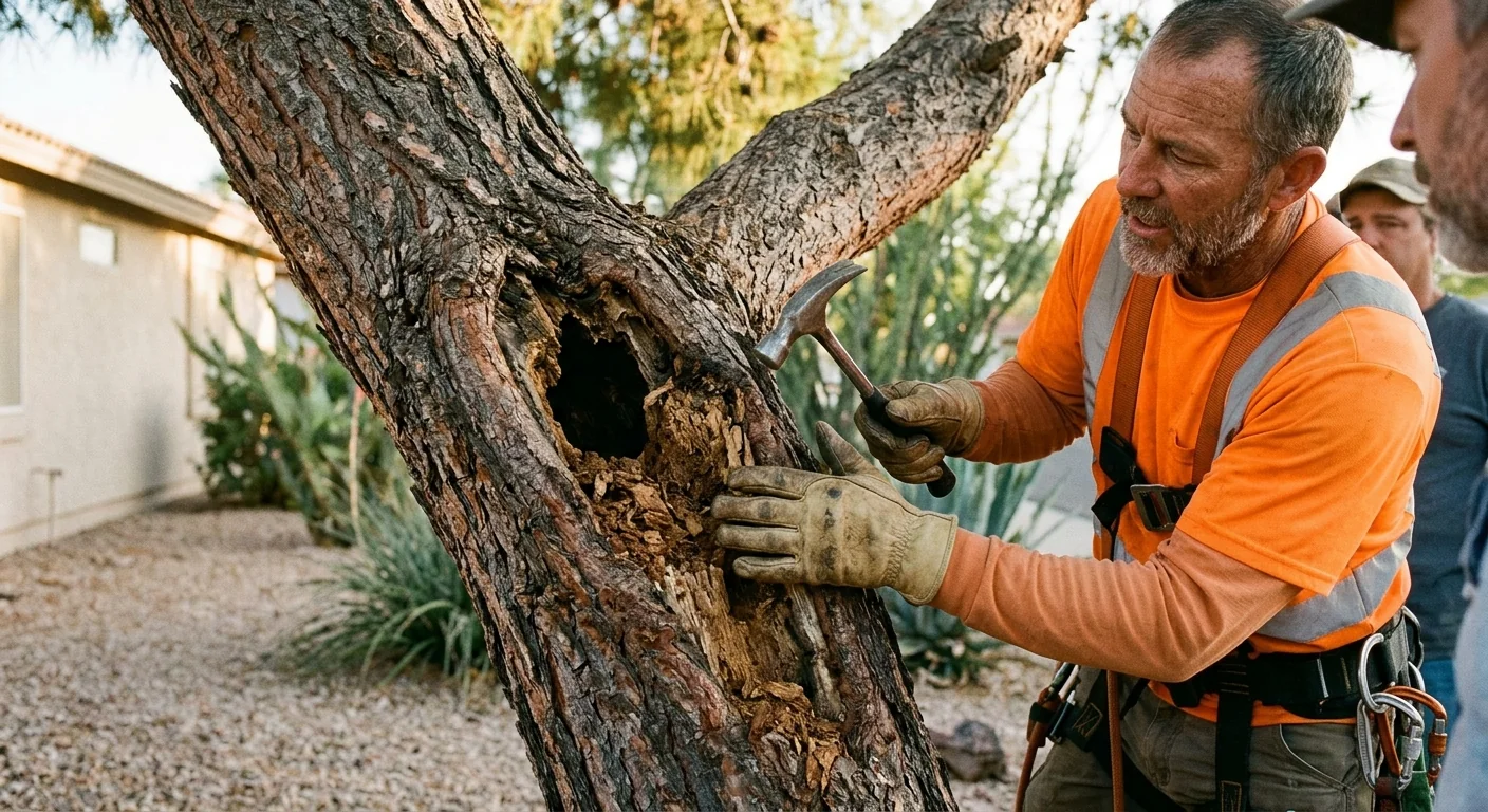 Dry brush and deadfall creating fire and pest risk on a residential parcel