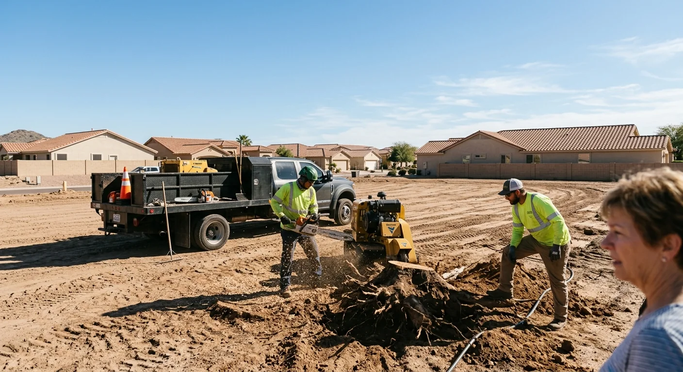 Vacant Lot Cleared Ahead of New Home Construction