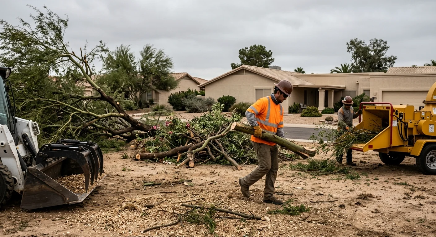 Storm-Damaged Lot Cleanup and Debris Hauling