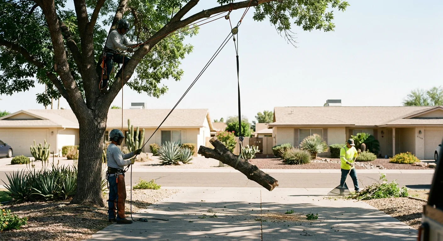 Monsoon Limb Failure Cleanup on a Corner Lot