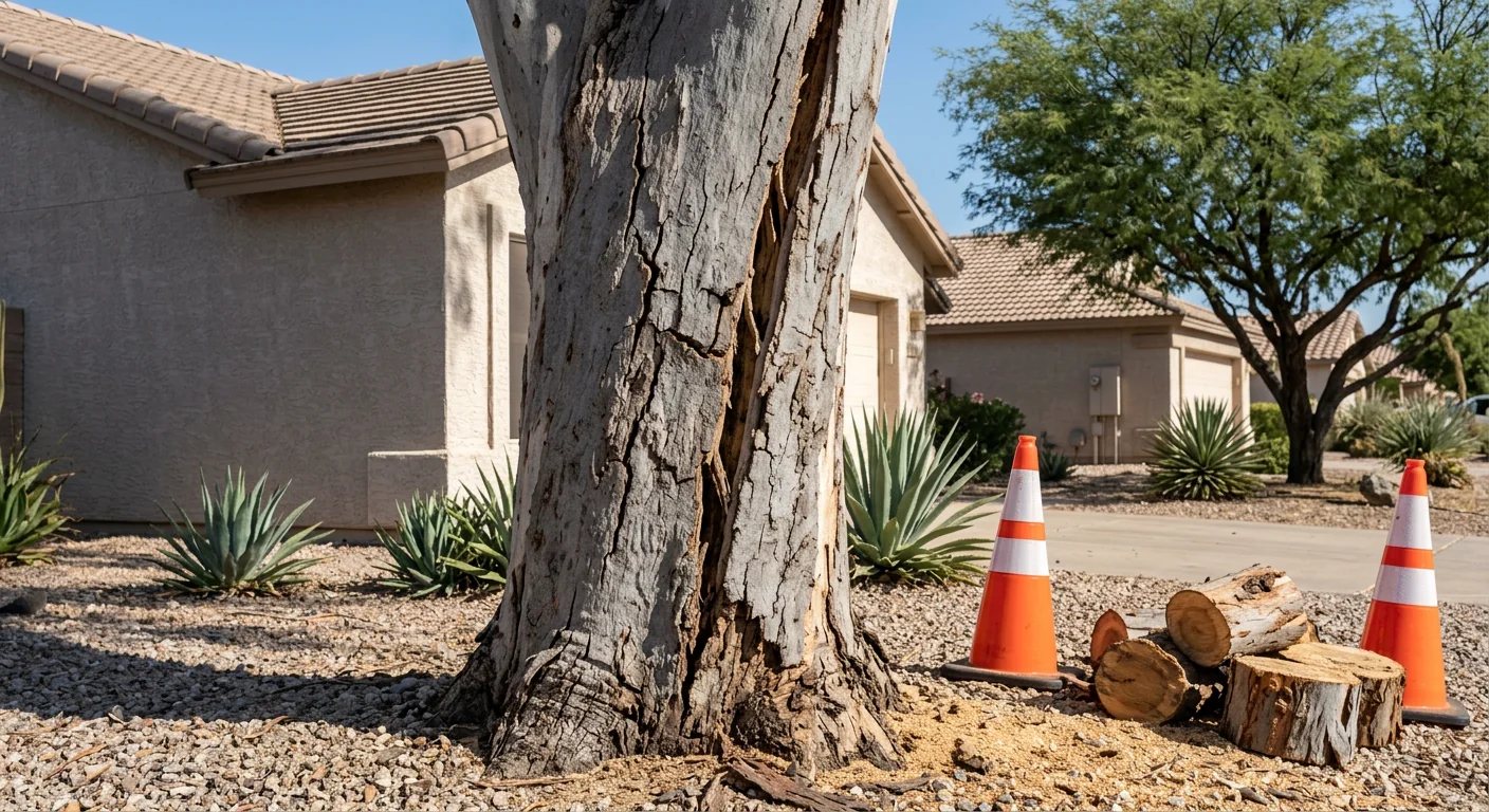 Split Trunk Assessment and Removal After High Winds