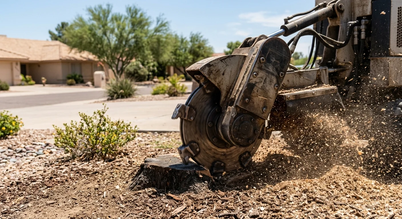 Front-Yard Stump Grinding for Curb Appeal Reset