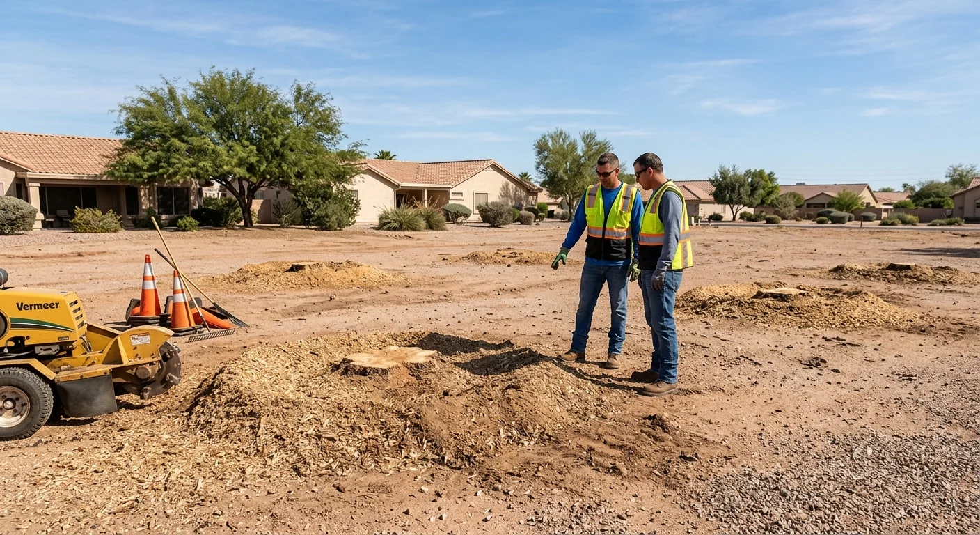 Multi-Stump Clearing on a Vacant Sun City Lot