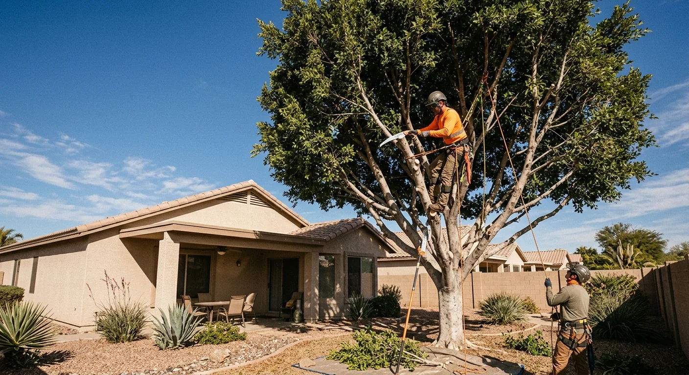 Canopy Thinning and Deadwood Removal on a Shade Ficus