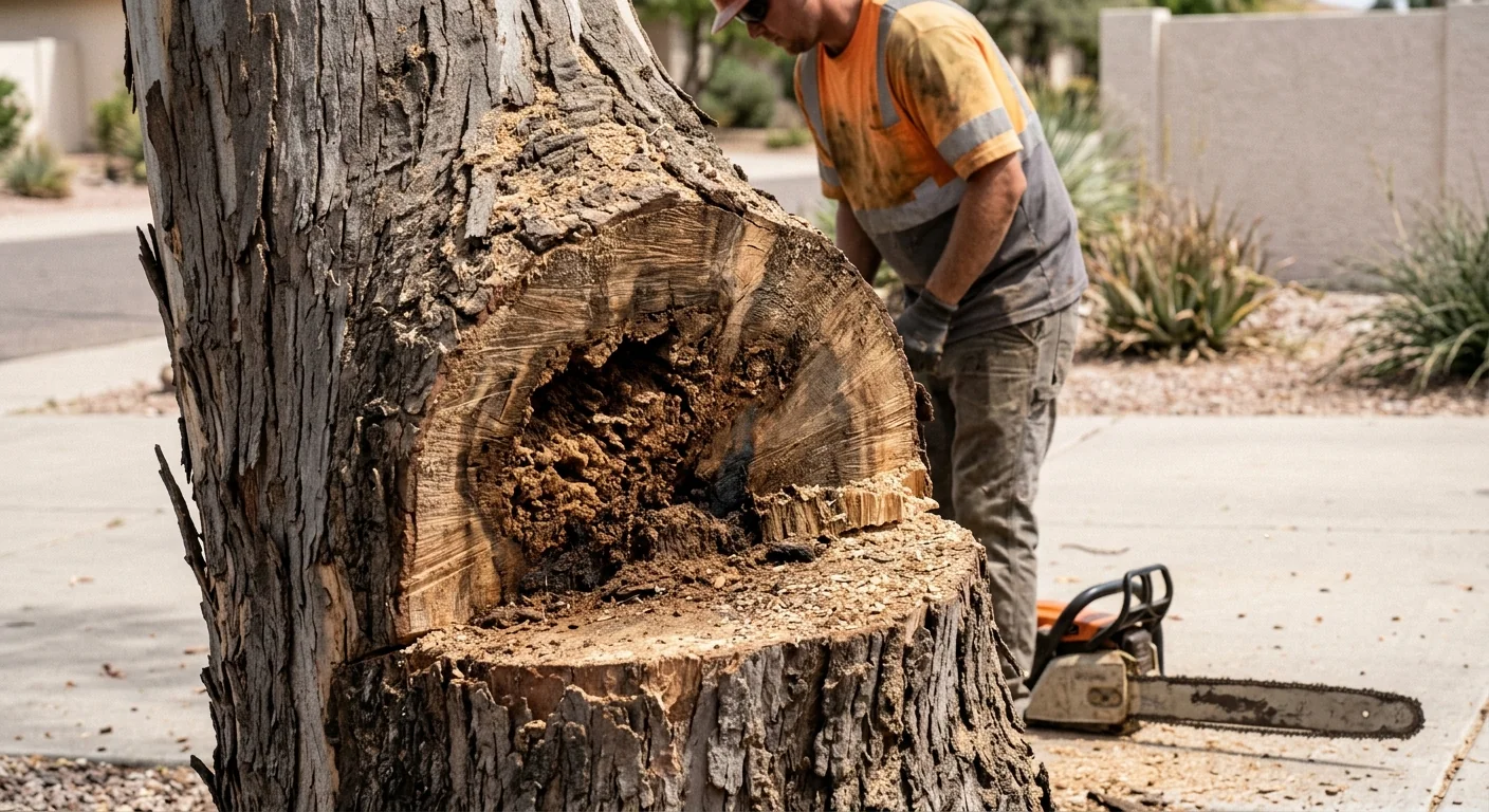 Hazardous Eucalyptus Takedown Along a Driveway