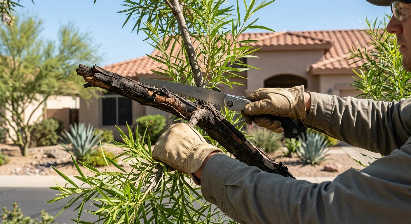 Deadwood Removal on a Desert Willow